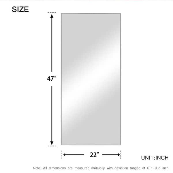 HomeRoots 21.7 in. x 47.2 in. Classic Irregular Framed Clear Vanity Mirror
