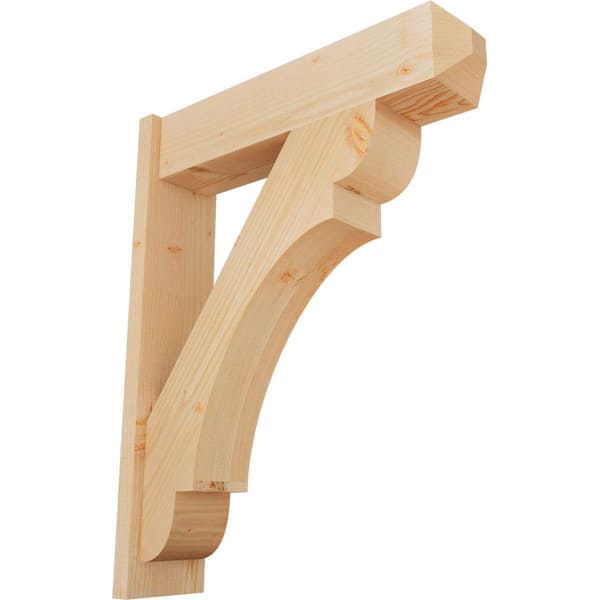 Ekena Millwork 8 in. x 38 in. x 30 in. Olympic Craftsman Smooth Douglas Fir Outlooker