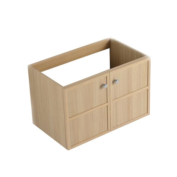 UPIKER Gavino 29.31 in. W x 17.94 in. D x 34.25 in. H Floating Bath Vanity Cabinet without Top in Original Oak Unassembled