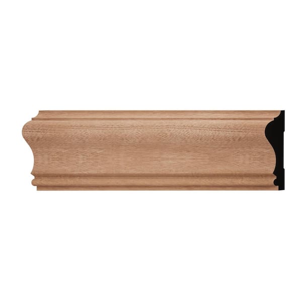Ekena Millwork WM390 0.69 in. D x 2.63 in. W x 6 in. L Wood (Sapele) Chair Rail Sample
