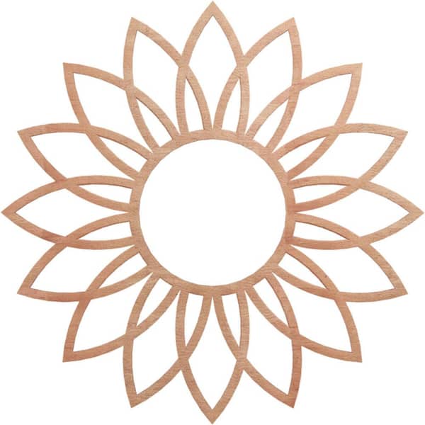 Ekena Millwork 24 in. x 8.75 in. x 0.375 in. Wood Medallion Moulding