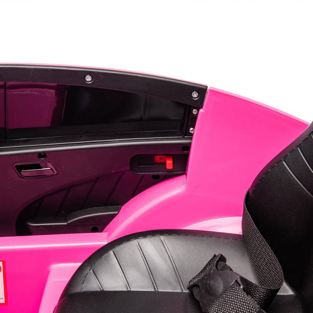 Pink 12V Dodge Kids Ride-On Police Car with Remote Control