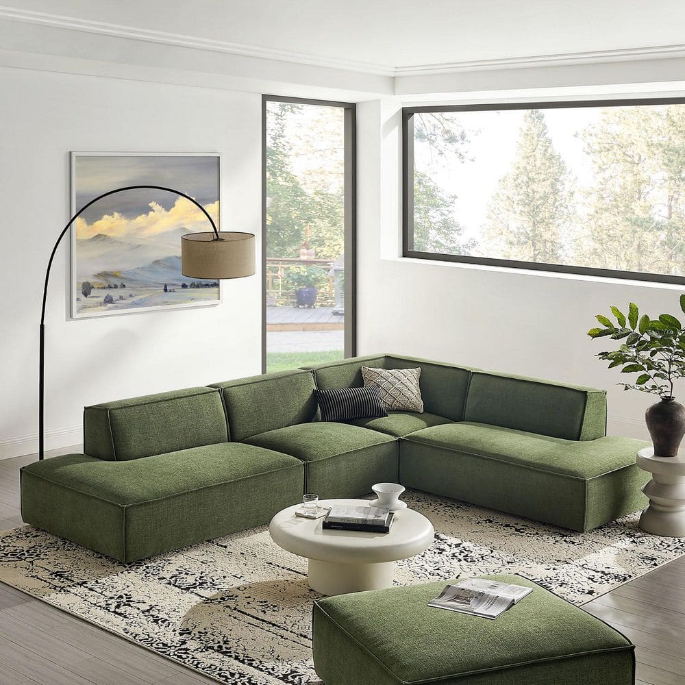 Modway Restore 96.6 in. Performance Polyester Fabric Upholstered 4