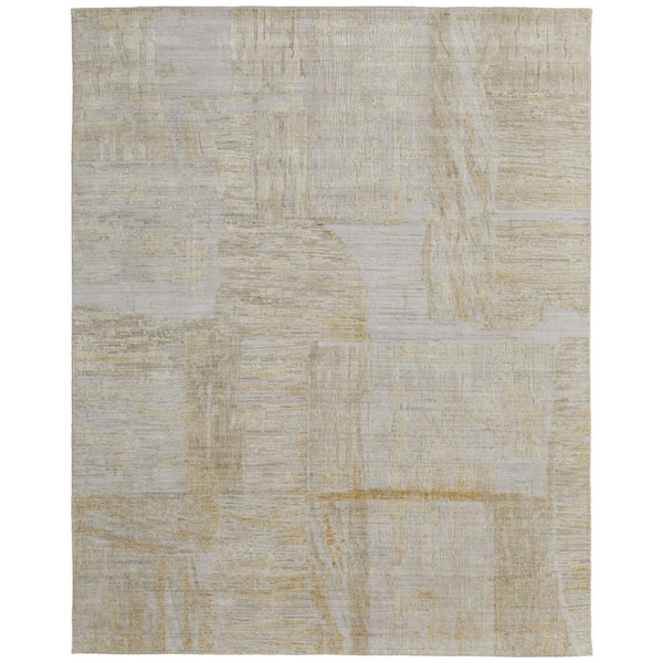 Ivory 8 x 10 ft. Woven Abstract Rectangle Indoor Area Rug