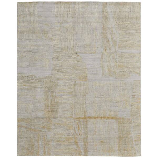 Ivory 8 x 10 ft. Woven Abstract Rectangle Indoor Area Rug