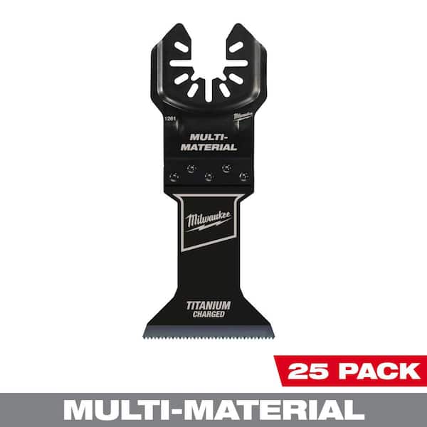 Milwaukee 1-3/4 in. Titanium Bi-Metal Universal Fit Metal Cutting Multi-Tool Oscillating Blade (25-Pack)