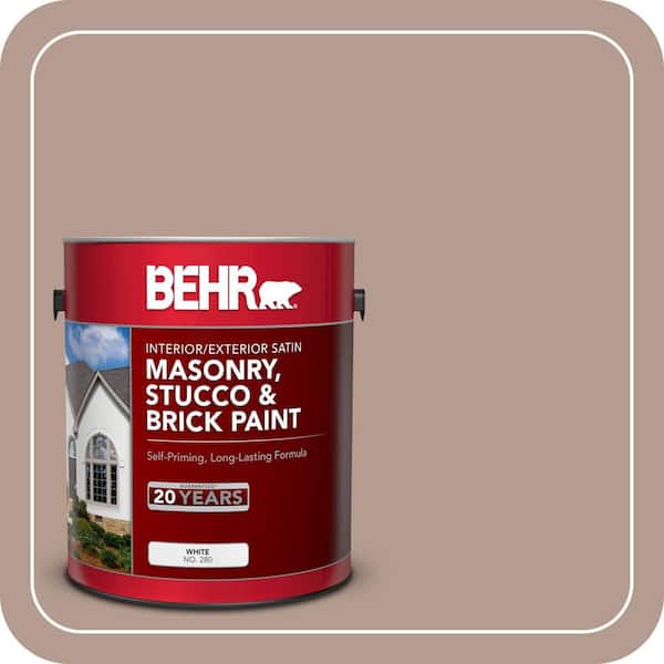 5 gal. #PPU5-15 Postmodern Mauve Satin Interior/Exterior Masonry, Stucco and Brick Paint