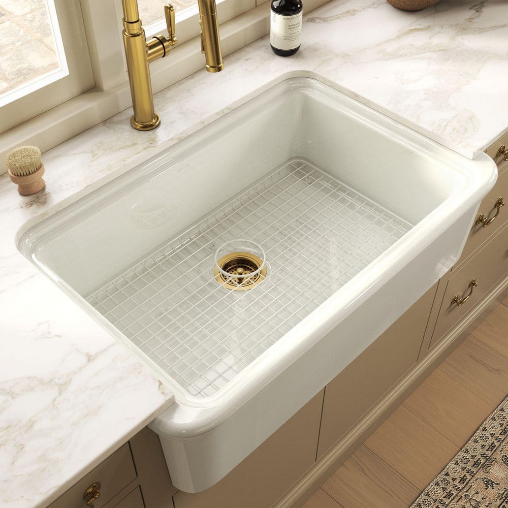 KOHLER Audrine by Studio McGee 33 in. Bottom Basin Rack in Dune 37648 ...