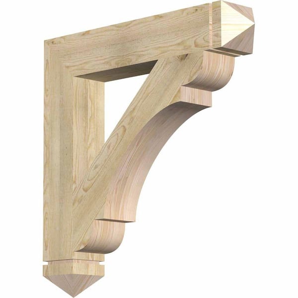 Ekena Millwork 6 in. x 40 in. x 36 in. Douglas Fir Olympic Arts and Crafts Rough Sawn Bracket