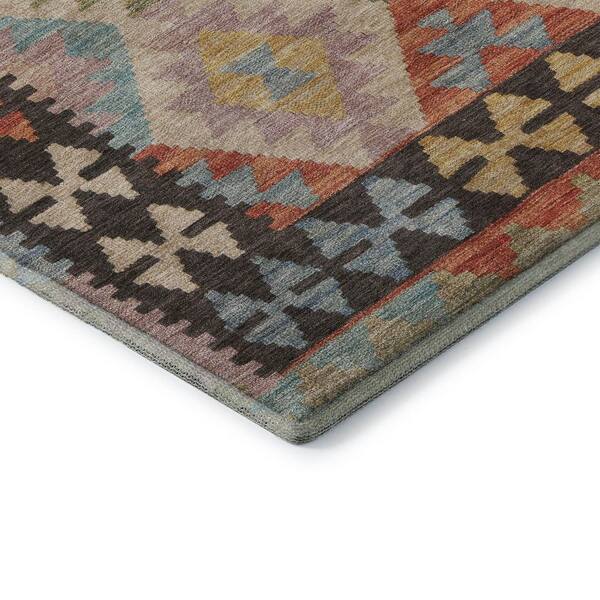 Mayfield Premium Machine Washable Abstract AMF1915 Paprika 5 ft. x 7 ft. 6 in. Area Rug