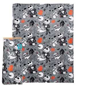 Disney Nightmare Before Christmas Ghostly Holiday Multi-Colored Silk Touch Throw