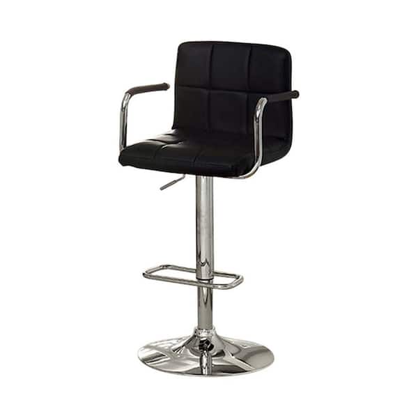Benjara Contemporary 37.75 in Black Bar Chair With Arm