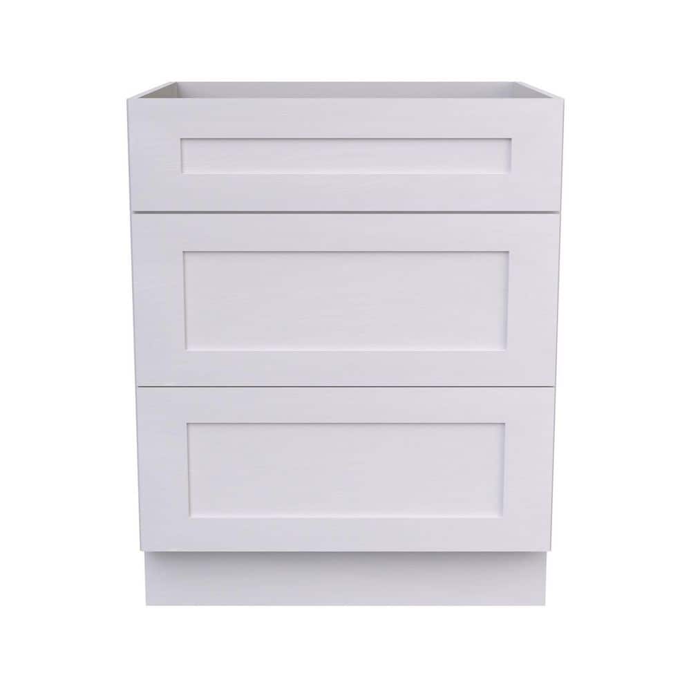 18 in. W x 21 in. D x 34.5 in. H Ready to Assemble Plywood Shaker Drawer Base Bathroom Cabinet with Soft Close in White price history on PriceWatchPro