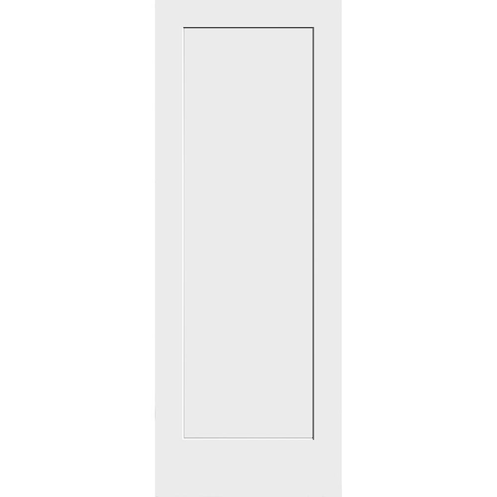 CODEL Doors 34 in. x 80 in. 1-Panel Wood Core White Primed Smooth MDF ...