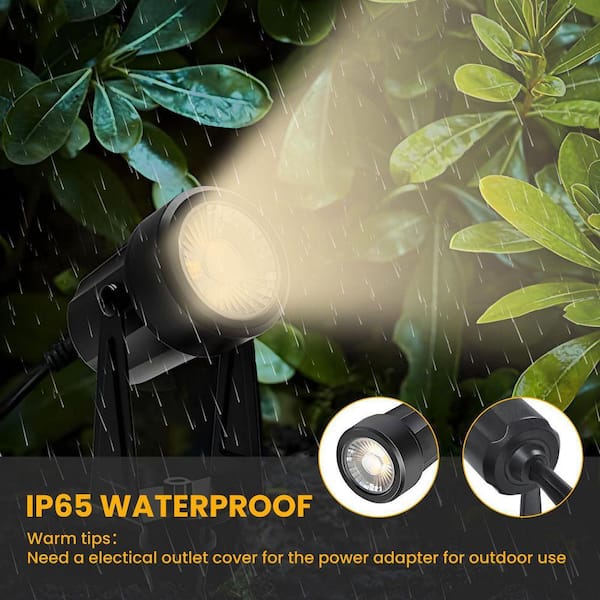 ZXXC 250 Lumens Black ‎Corded Electric Plug in integrated LED
