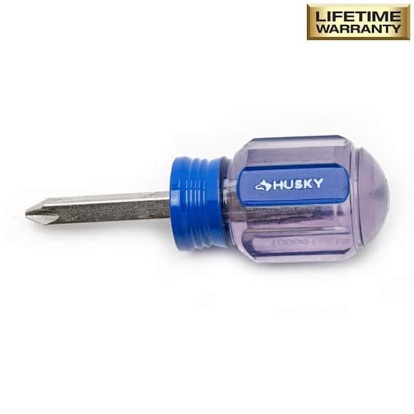 Husky #2 x 1-1/2 in. Square Shaft Stubby Phillips Screwdriver