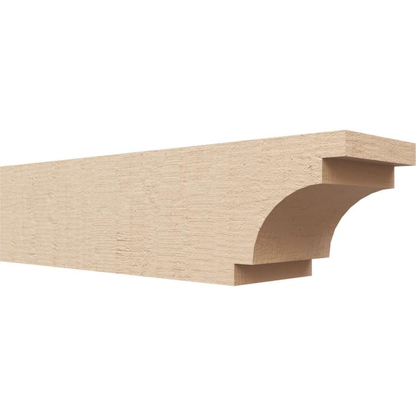 Ekena Millwork 6-in. x 6-in. x 24-in. Mediterranean Woodgrain, Primed Tan Timberthane Polyurethane Rafter Tail Brace