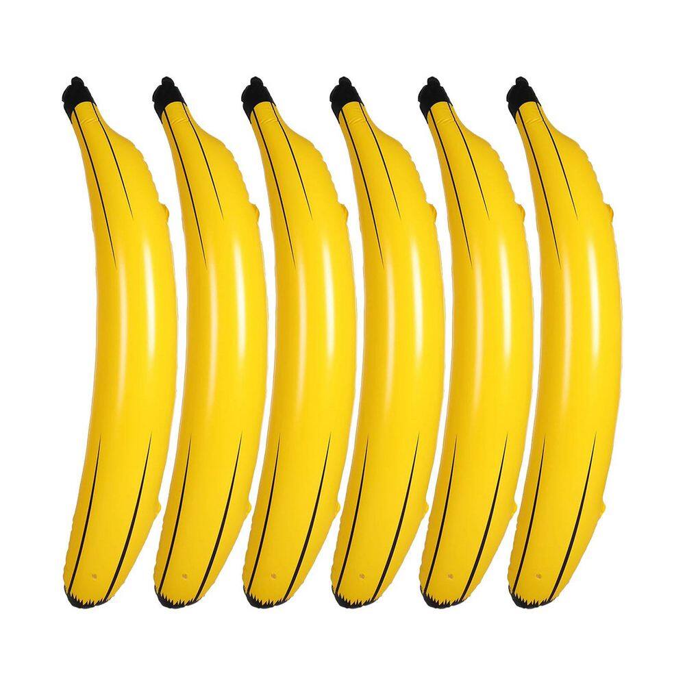 70 in. Artificial Yellow Indoor/Outdoor Inflatable Banana Decor PVC ...