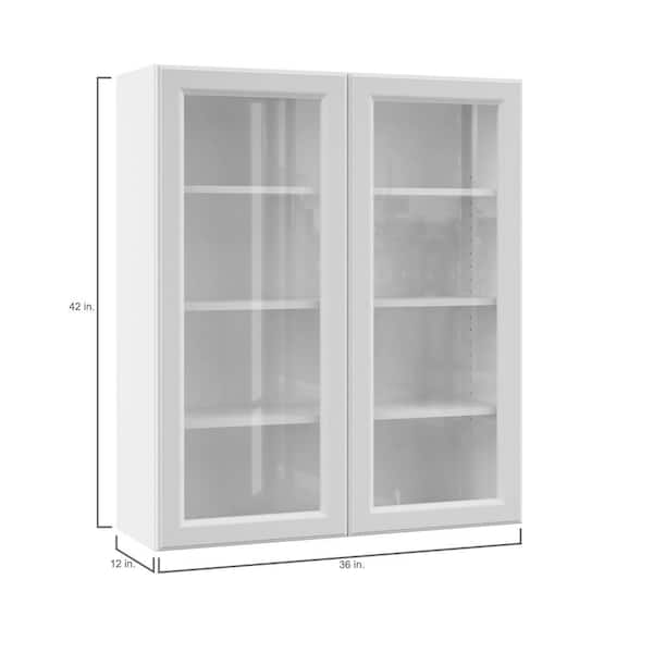 Kitchen wall units with deals glass doors