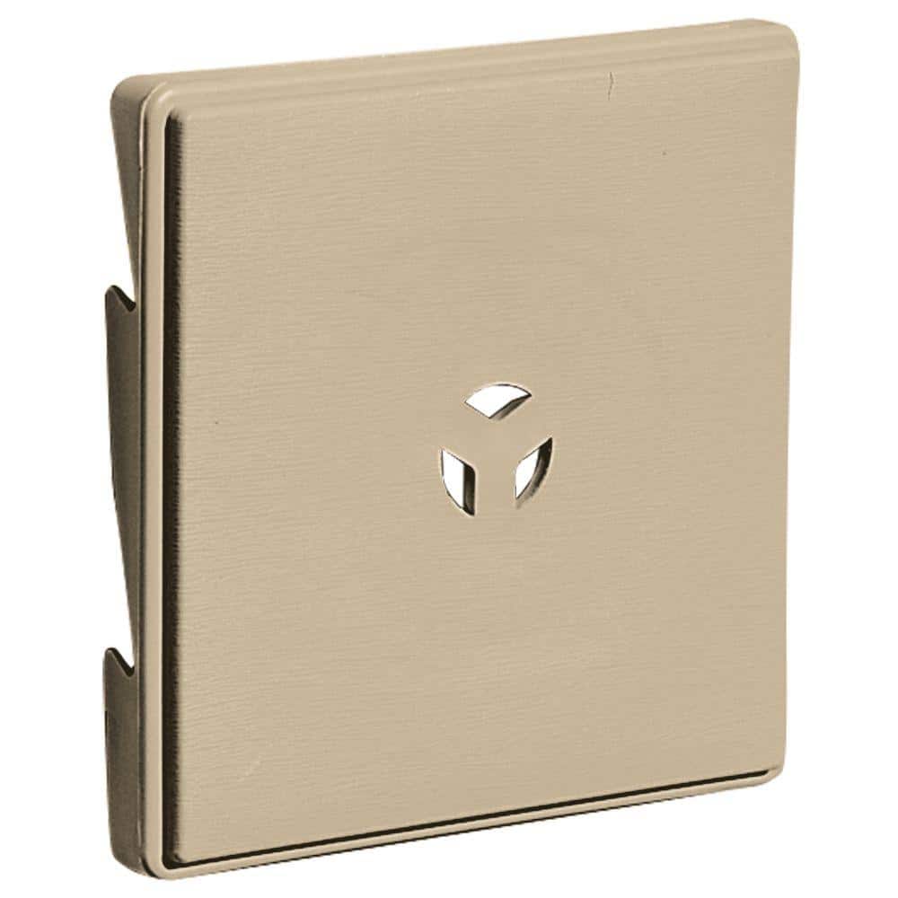 Builders Edge 6.625 in. x 6.625 in. 013 Light Almond Triple 3 Surface