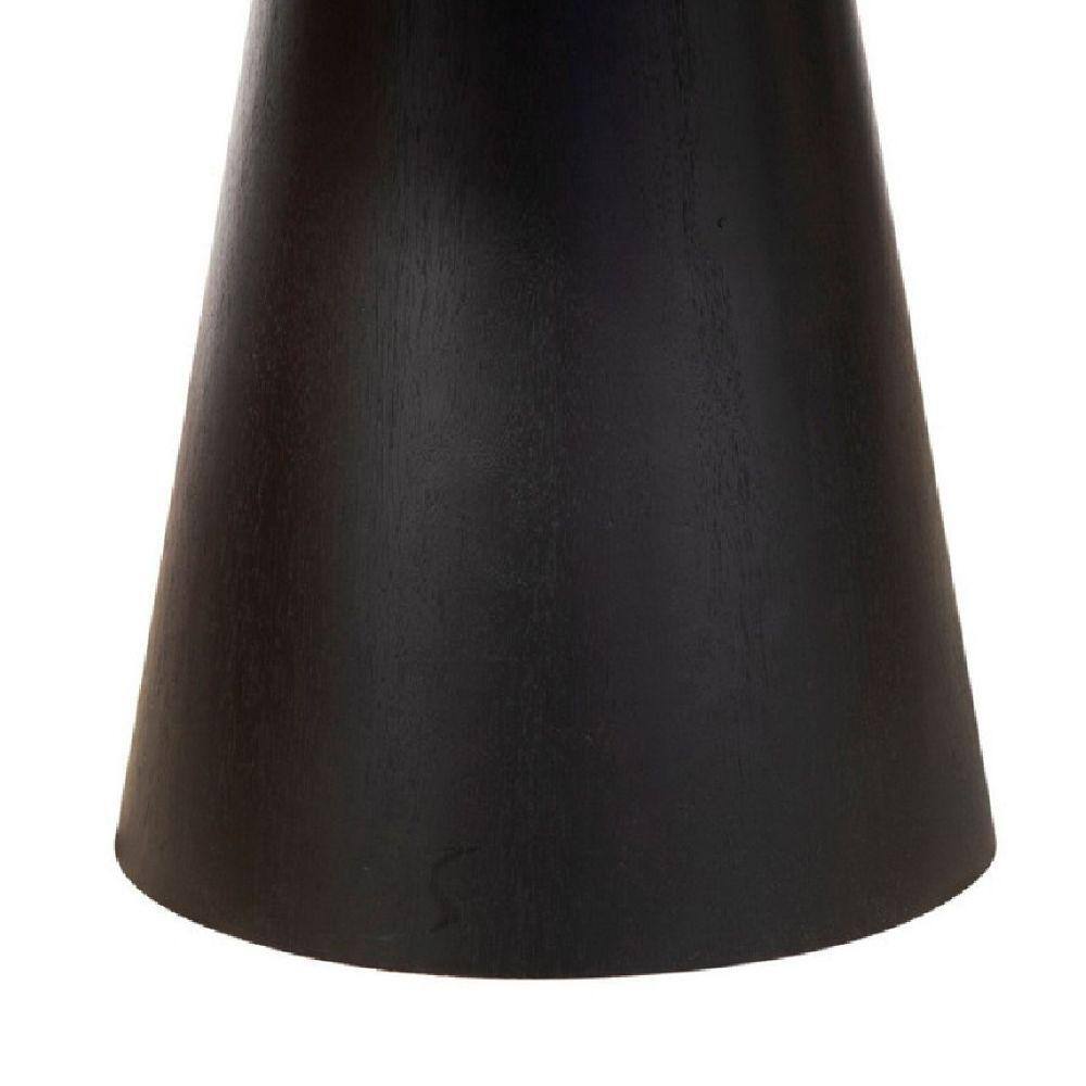 59" Dark Brown Rubberwood Round Dining Table