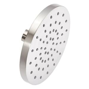 Modern 1-Spray Patterns 1.8 GPM 8 in. Wall Mount Fixed Showerhead in Brushed Nickel
