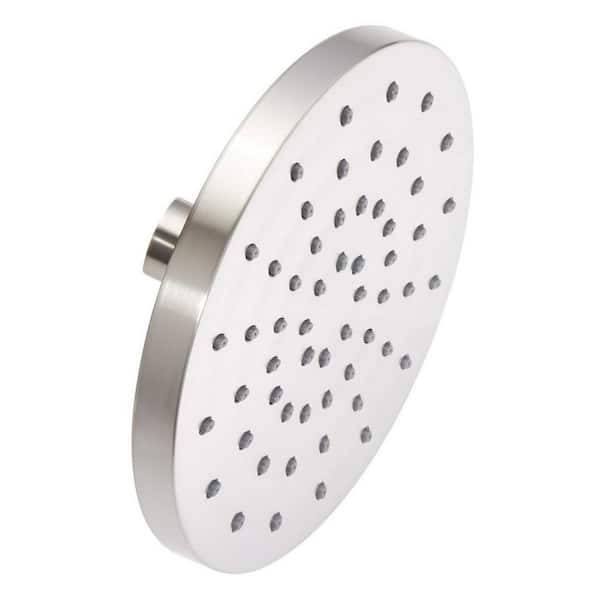 SIGNATURE HARDWARE Modern 1-Spray Patterns 1.8 GPM 8 in. Wall Mount Fixed Showerhead in Brushed Nickel