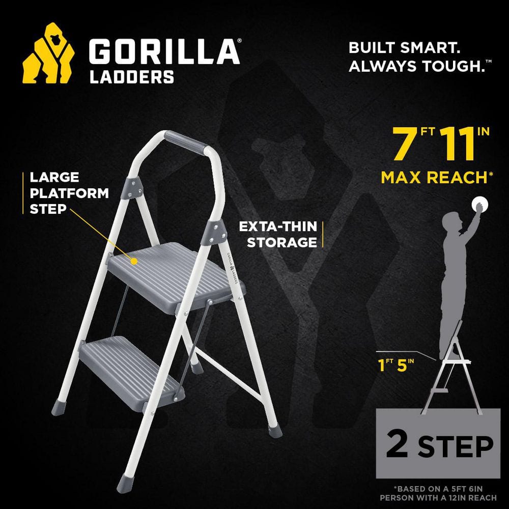 2-Step Compact Steel Step Stool - rated 4.6777 stars from 8380 reviews
