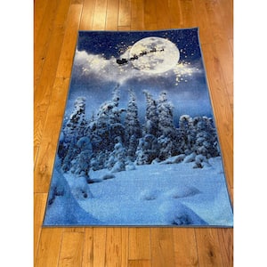 Winter Multi 4 ft. x 6 ft. Indoor Holiday Scatter