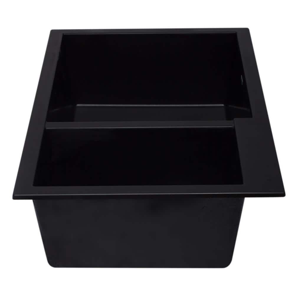 34'' Black Granite Double Bowl Undermount Kitchen Sink
