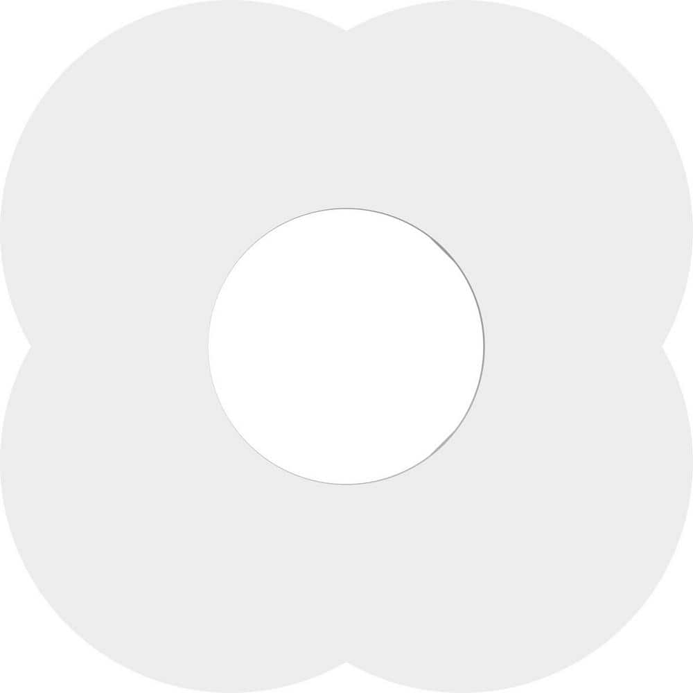 White PVC Contemporary Ceiling Medallion, 10"OD x 4"ID