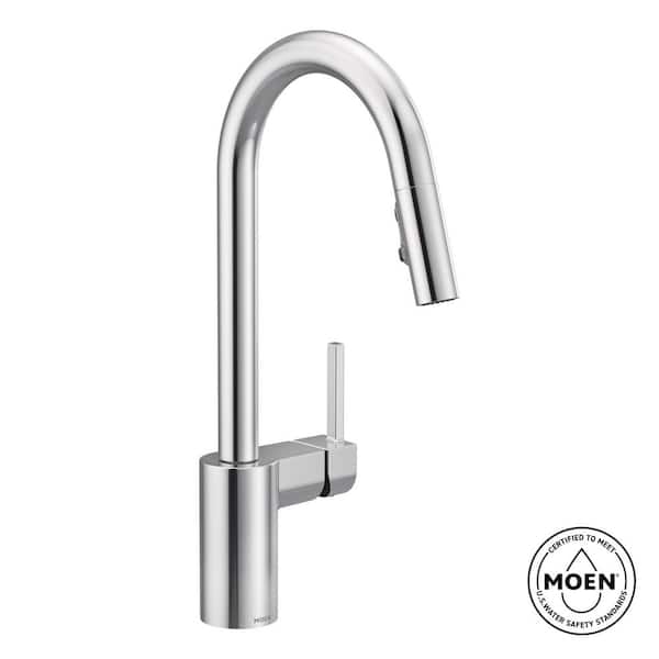Align Chrome 15.63 in. H Pull Down Sprayer Kitchen Faucet with 360 Degree Spout Swivel and Power Boost