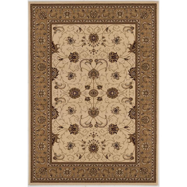 Brown 2 x 2 ft. Woven Oriental Square Indoor Area Rug