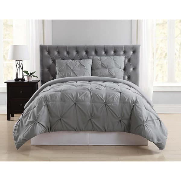 Truly Soft Everyday 3-Piece Grey Full/Queen Duvet Cover Set