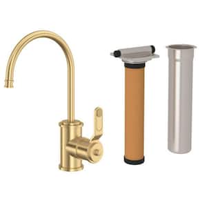 Armstrong Single Handle Beverage Faucet in Satin English Gold