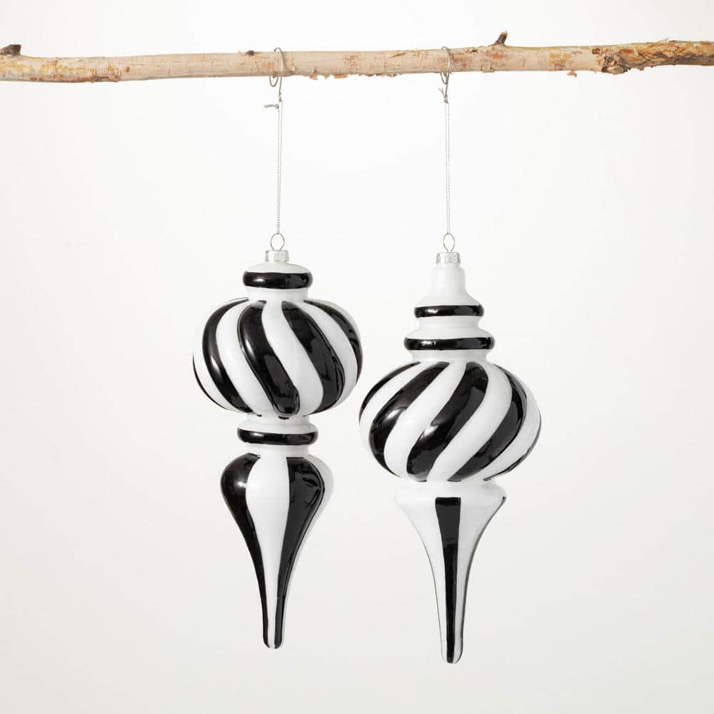 3 Circle Acrylic Ornament, Black & White, 50 Count
