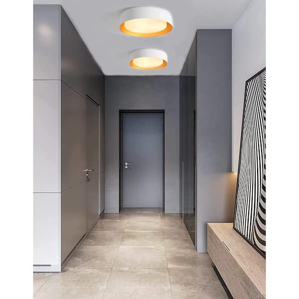EDISLIVE Victor 12.5 in. 2-Light Minimalist White Flush