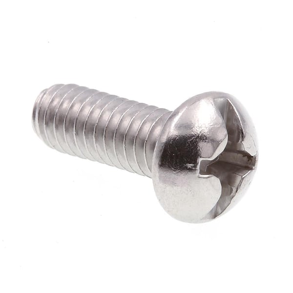 #12-24 x 5/8 in. Grade 18-8 Stainless Steel Phillips/Slotted Combination Drive Round Head Machine Screws (25-Pack)