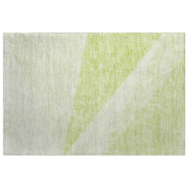 Dream Shag Premium Machine Washable Abstract ADS706 Aloe 2 ft. x 3 ft. Accent Rug