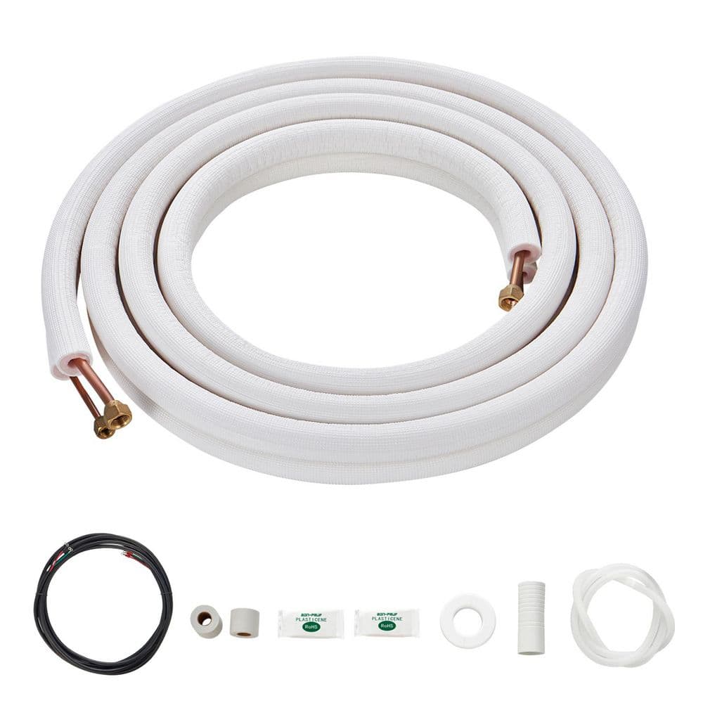 1/4 in. and 3/8 in. Mini Split Line Set 16 ft. O. D Copper Pipes Tubing and Triple-Layer Insulation for Air Conditioning price history on PriceWatchPro