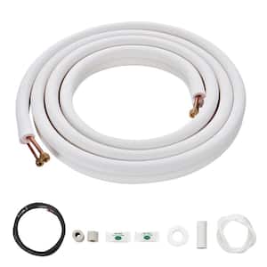 1/4 in. and 3/8 in. Mini Split Line Set 16 ft. O. D Copper Pipes Tubing and Triple-Layer Insulation for Air Conditioning