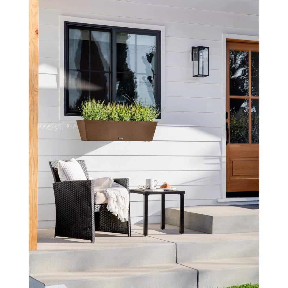 Espresso 36" Recycled Plastic Railing Planter Box