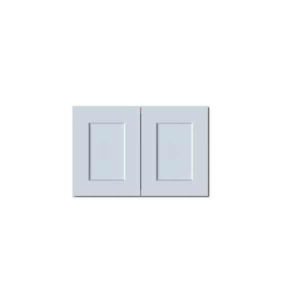27 in. W x 12 in. D x 18 in. H Plywood Ready to Assemble Short Wall Kitchen Cabinet in Dove Gray w/ Full Overlay Design