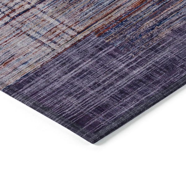 Chantille Machine Washable Indoor/Outdoor Abstract ACN2149 Plum 10 ft. x 14 ft. Area Rug