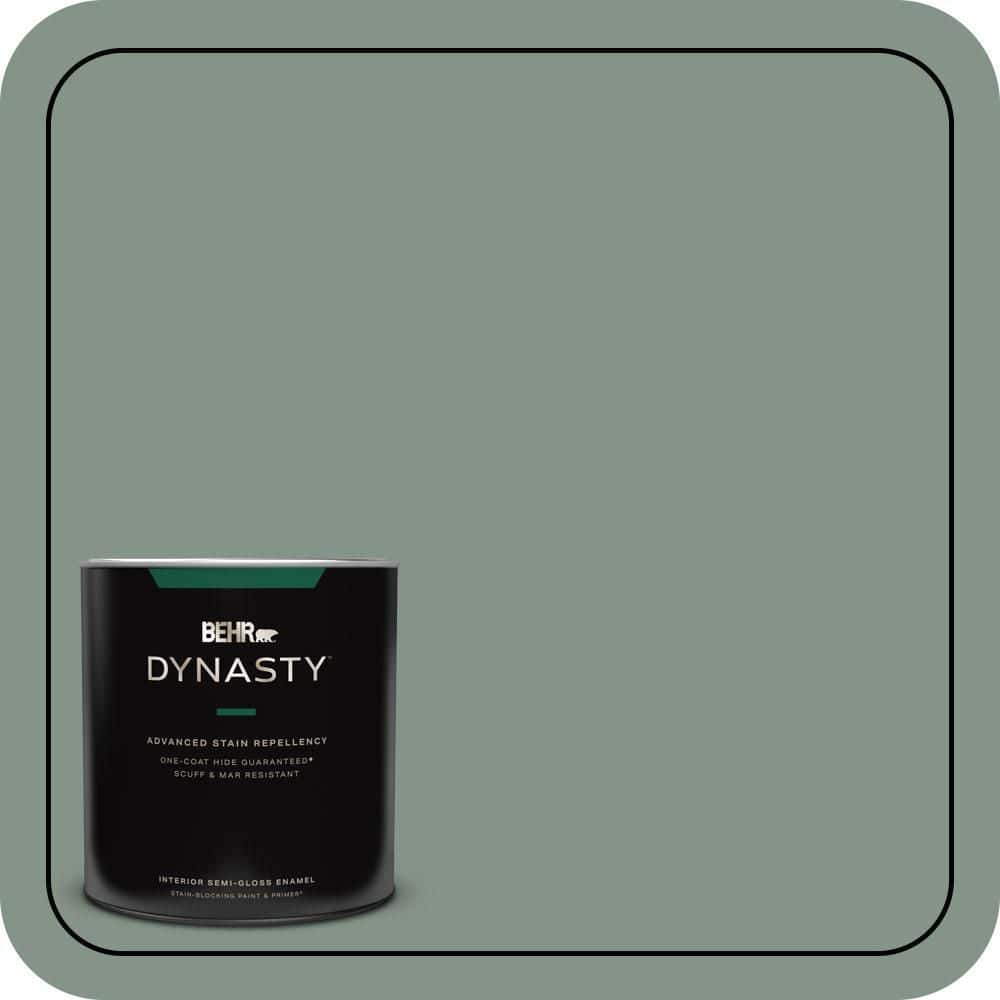 1 qt. #460F-4 Wethersfield Moss Semi-Gloss Enamel Interior Stain-Blocking Paint and Primer price history on PriceWatchPro