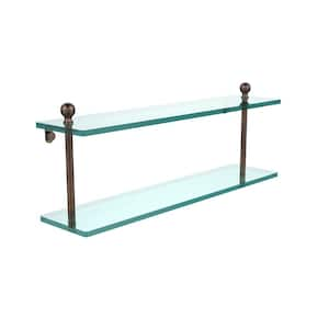 Allied Brass 22 in. L x 18 in. H x 5 in. W 3-Tier Clear Glass Bathroom Shelf  with Towel Bar in Matte Black NS-5/22TB-BKM - The Home Depot