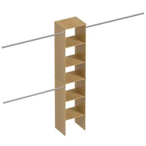 17 inch Wood Walk-In Modular Wood Closet Organizer Tower System with 5-Shelves, Tower Wood Closet System