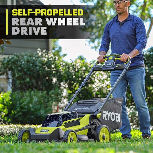 RYOBI - 40V HP Brushless 20 in. Cordless Electric Battery Walk Behind Self-Propelled Lawn Mower with 6.0 Ah Battery and Charger