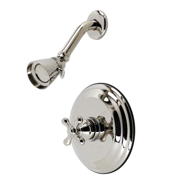 Kingston Brass Restoration Single Handle 1-Spray Shower Faucet 1.8 GPM with Pressure Balance in Polished Nickel