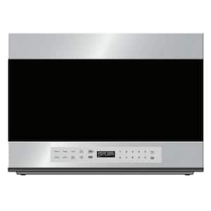 24 in. 1.4 cu. ft. 1000-Watt Over the Range Microwave in Stianless and Black Glass Sensor Cook w/Slide-Out Grease Filter